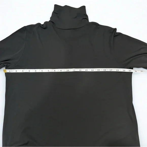 Eileen Fisher Black Turtleneck Long Sleeve Size L 100% Silk Mélange Turtleneck - Picture 9 of 10